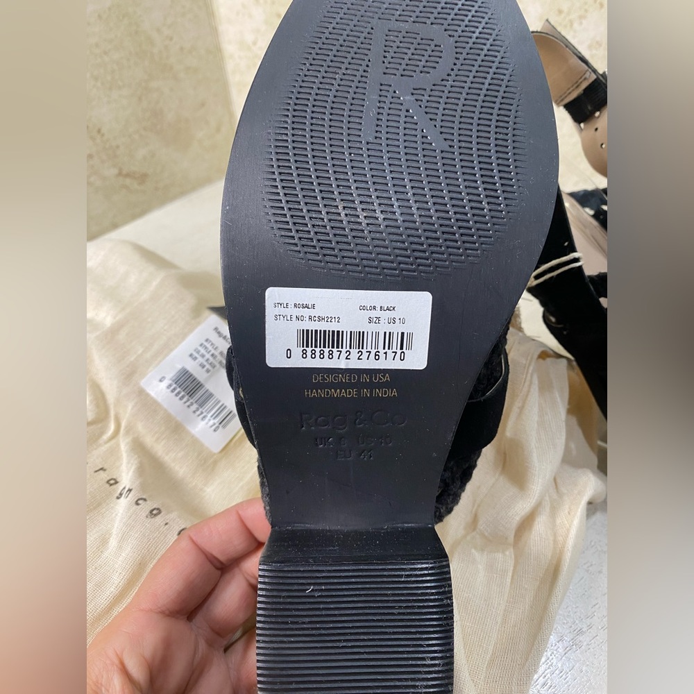 Rag & Co Black Block Heeled Sandal - NWT 🔥SALE - Picture 6 of 12